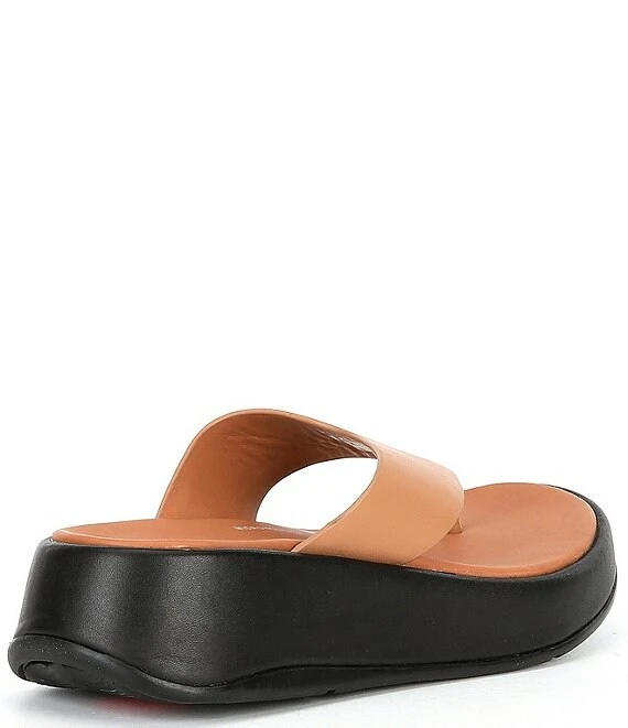 FitFlop F-mode Leather Platform Thong Sandals 6 FitFlop F-mode Leather Platform Thong Sandals - Afbeelding 4