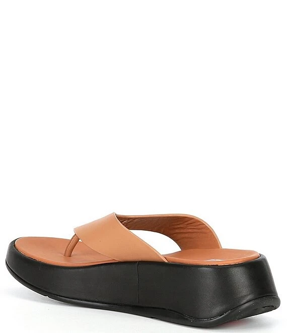 FitFlop F-mode Leather Platform Thong Sandals 4 FitFlop F-mode Leather Platform Thong Sandals - Afbeelding 2