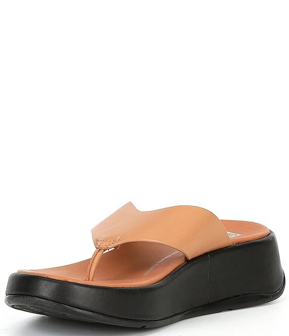 FitFlop F-mode Leather Platform Thong Sandals 5 FitFlop F-mode Leather Platform Thong Sandals - Afbeelding 3
