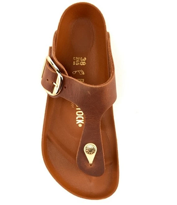 Birkenstock Women's Gizeh Big Buckle Oiled Leather Thong Sandals 8 Birkenstock Women's Gizeh Big Buckle Oiled Leather Thong Sandals - Afbeelding 6