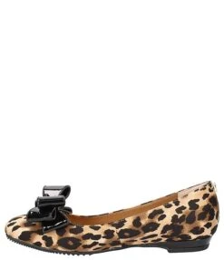 J. Renee Vesey Leopard Print Bow Dress Flats