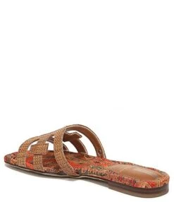 Sam Edelman Bay Raffia And Paisley Double E Logo Slide Sandals -Hummel Winkel 00000000 zi e08ef60f 4373 4ba9 b1e9 630d4d3d88f2 03 ai