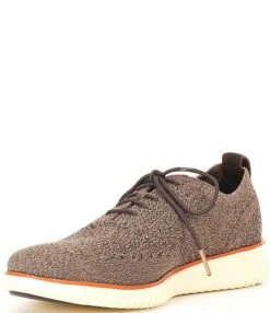 Cole Haan Men's 2.ZERØGRAND Wingtip Knit And Leather Oxfords -Hummel Winkel 00000000 zi e56fe9e4 b531 4da0 a199 5c040a66157f 03 ai