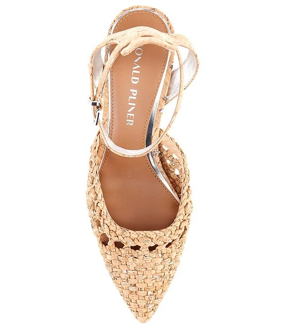 Donald Pliner Salinas Woven Cork Slingback Pumps 3 Donald Pliner Salinas Woven Cork Slingback Pumps - Afbeelding 2