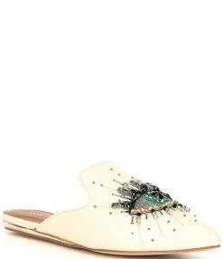 Kurt Geiger London Olive Rhinestone Embellished Eye Leather Dress Mules -Hummel Winkel 00000000 zi ec4311f2 f1d2 4e4f 9098 ff375ed2b163