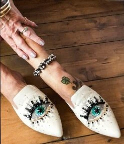 Kurt Geiger London Olive Rhinestone Embellished Eye Leather Dress Mules -Hummel Winkel 00000000 zi ec4311f2 f1d2 4e4f 9098 ff375ed2b163 06 ai