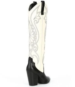 Steve Madden Lasso Color Block Leather Western Boots