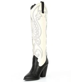 Steve Madden Lasso Color Block Leather Western Boots -Hummel Winkel 00000000 zi f0c8c623 a19b 4b38 9494 b1695e5ca55f 03 ai
