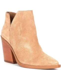 Gianni Bini Huttsen Suede Stacked Heel Western Booties -Hummel Winkel 00000000 zi f4974180 8555 4c55 a523 84004992754c