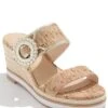 Jack Rogers Callie Buckle Cork Wedge Platform Espadrille Slides