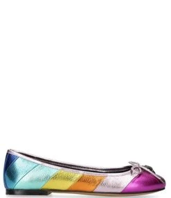 Kurt Geiger London Eagle Rainbow Metallic Leather Striped Slip-On Ballerina Flats -Hummel Winkel 00000000 zi f6fd6778 2cd2 44aa 8909 ab9f867f60a1 01 ai