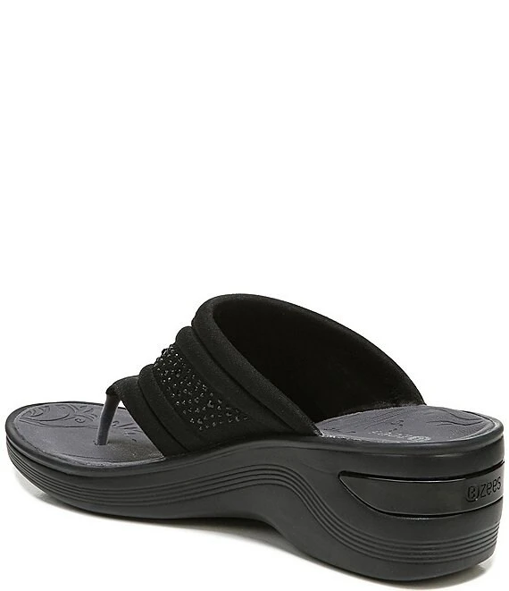 Bzees Dazzle Me Rhinestone Embellished Washable Slip-On Thong Sandals 7 Bzees Dazzle Me Rhinestone Embellished Washable Slip-On Thong Sandals - Afbeelding 5