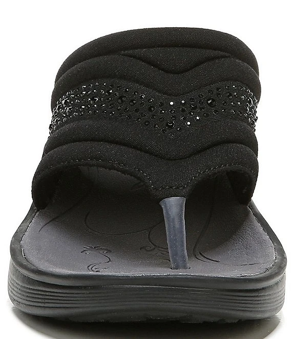 Bzees Dazzle Me Rhinestone Embellished Washable Slip-On Thong Sandals 4 Bzees Dazzle Me Rhinestone Embellished Washable Slip-On Thong Sandals - Afbeelding 2