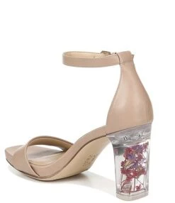 Naturalizer Joy Ankle Strap Leather Floral Heel Dress Sandals