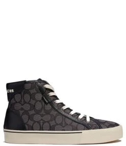COACH Men's Skate Leather Signature Jacquard Retro Hi-Top Sneakers -Hummel Winkel 00000001 zi 1374e35b eb5f 4e14 a3bf a646972ed42f 01 ai