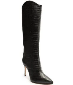 Schutz Maryana Crocodile Embossed Leather Western Tall Boots -Hummel Winkel 00000001 zi 187bc66f f114 4cbc 9674 ed24418d9d0e