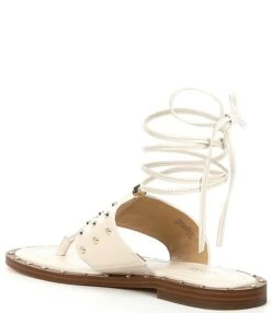 Michael Kors Jagger Studded Leather Ankle Tie Flat Thong Sandals -Hummel Winkel 00000001 zi 87c39121 5268 45b1 8fa0 6e4dcae2d6c0 02 ai