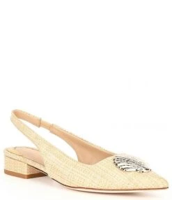 Antonio Melani X Jennifer Sumko LaMinerva Raffia Shell Slingback Dress Flats -Hummel Winkel 00000001 zi a09a44e7 e862 4296 8c95 ee6c5493f3ff