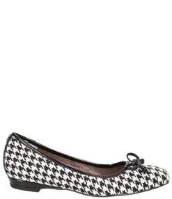 J. Renee Hirabelle Houndstooth Fabric Square Toe Bow Flats -Hummel Winkel 00000001 zi a9c5bb8e d485 4c2e aeb9 e4f6e134586c 01 ai