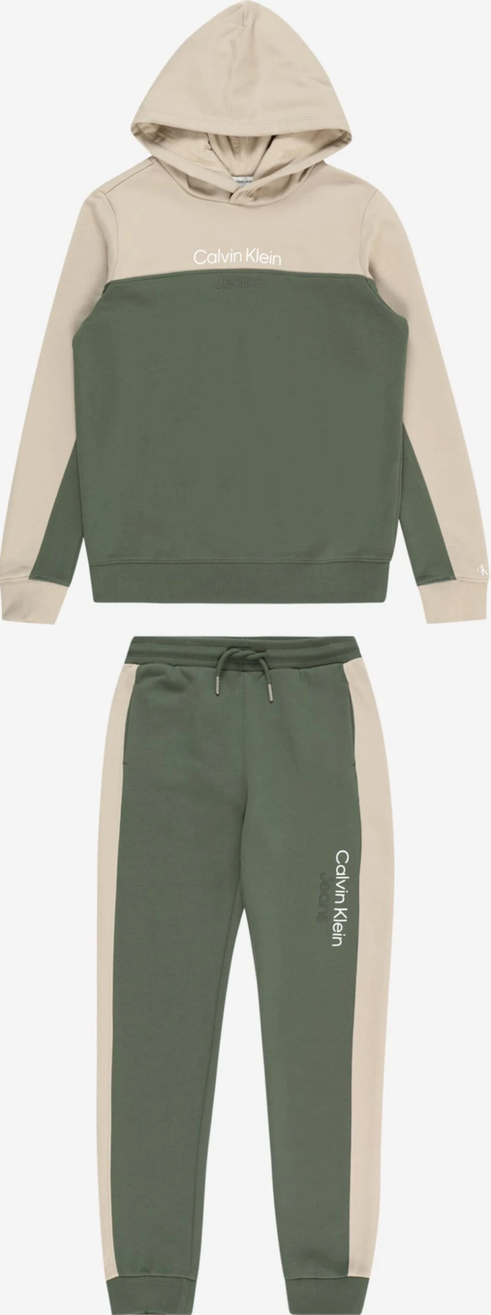 Calvin Klein Jeans Sets & Overalls Joggingpak Kinderen Donkergroen 3 Calvin Klein Jeans Sets & Overalls Joggingpak Kinderen Donkergroen