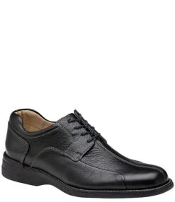 Johnston & Murphy Shuler Bicycle Oxfords -Hummel Winkel 02746585 zi black tumbled leather