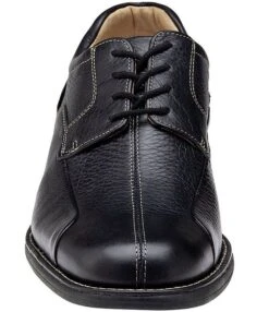 Johnston & Murphy Shuler Bicycle Oxfords -Hummel Winkel 02746585 zi black tumbled leather 05 ai