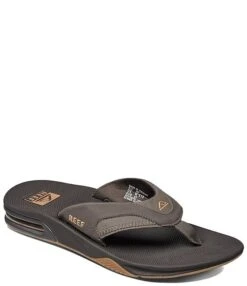 Reef Men's Fanning Bottle Opener Thong Sandals -Hummel Winkel 02746772 zi brown gum