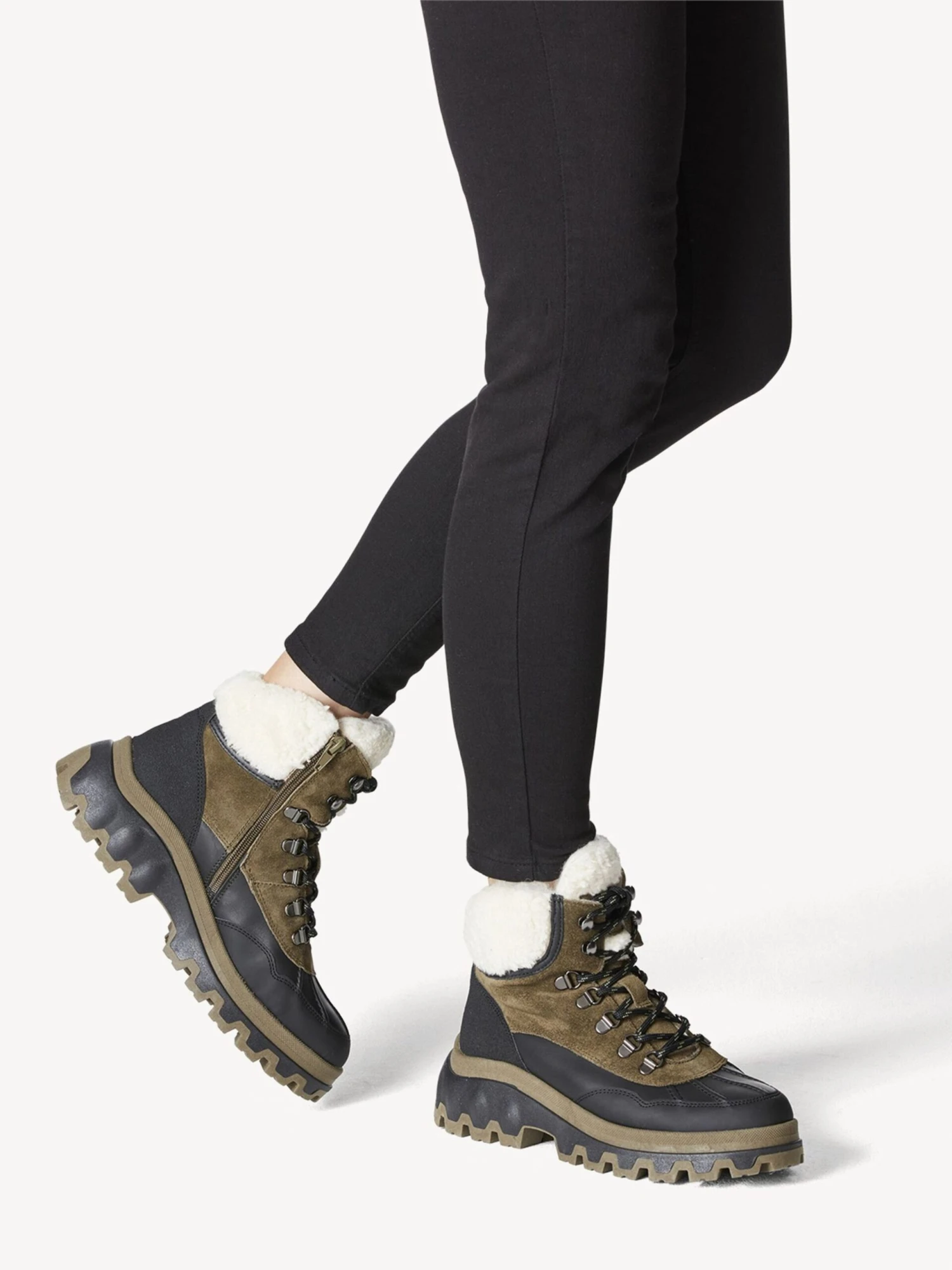 Tamaris Enkellaarsjes Veterlaarsjes Dames Bruin / Zwart 8 Tamaris Enkellaarsjes Veterlaarsjes Dames Bruin / Zwart - Afbeelding 6