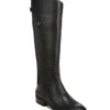 Sam Edelman Penny Back Zip Wide Calf Block Heel Riding Boots -Hummel Winkel 04581998 zi black