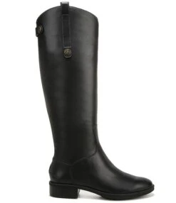 Sam Edelman Penny Back Zip Wide Calf Block Heel Riding Boots -Hummel Winkel 04581998 zi black 01 ai
