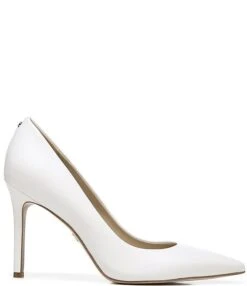 Sam Edelman Hazel Leather Pointed Toe Pumps -Hummel Winkel 04759367 zi bright white 01 ai