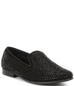 Steve Madden Men's Caviarr Crystal Embellishment Slip-On Loafers -Hummel Winkel 04828711 zi black