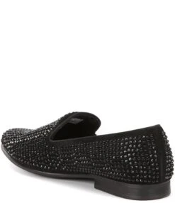 Steve Madden Men's Caviarr Crystal Embellishment Slip-On Loafers -Hummel Winkel 04828711 zi black 02 ai