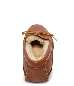 Minnetonka Men's Sheepskin Lined Moose Slippers -Hummel Winkel 05422824 zi carmel 03 ai