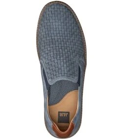 Johnston & Murphy Men's McGuffey Suede Woven Slip-Ons 8 Johnston & Murphy Men's McGuffey Suede Woven Slip-Ons -Hummel Winkel 05523040 zi navy 01 ai