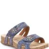 Josef Seibel Tonga 04 Leather Slide Sandals -Hummel Winkel 05537472 zi ocean flow