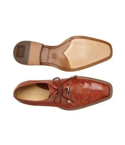 Belvedere Men's Karmelo Lizard Cap Toe Oxfords -Hummel Winkel 05580012 zi tan 02 ai