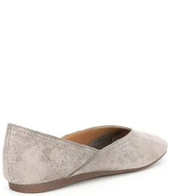 Lucky Brand Alba Leather Flats -Hummel Winkel 05616870 zi titanium 01 ai