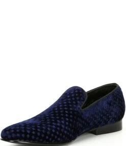 Steve Madden Men's Velvet Lifted Slip-On Loafers -Hummel Winkel 05722892 zi blue 03 ai