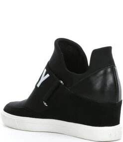 DKNY Cosmos Logo Hidden Wedge Slip On Sneakers -Hummel Winkel 05840118 zi black 02 ai