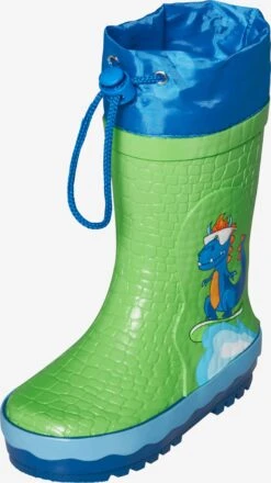 Playshoes Rubberlaarzen Regenlaarzen Dino Kinderen Limoen