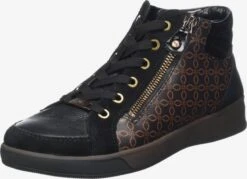 Hoge Sneakers Sneakers Hoog Dames Karamel / Donkerbruin / Zwart