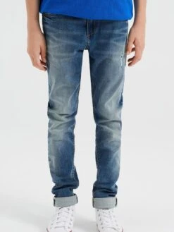 WE FASHION Jeans Slimfit Jeans Kinderen Blauw 9 WE FASHION Jeans Slimfit Jeans Kinderen Blauw -Hummel Winkel 0856deee4c64309870a3319734cf1d85