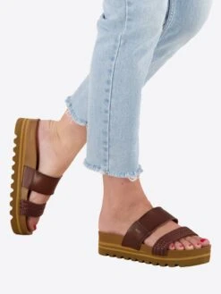 Reef Badslippers Strand-/badschoen Cushion Vista HI Dames Chocoladebruin / Lichtbruin -Hummel Winkel 127dc50c728f483280d1195423822f33