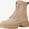 Tamaris Enkellaarsjes Veterlaarsjes Dames Beige -Hummel Winkel 2425fb6d1da81727b86659a14e5604df