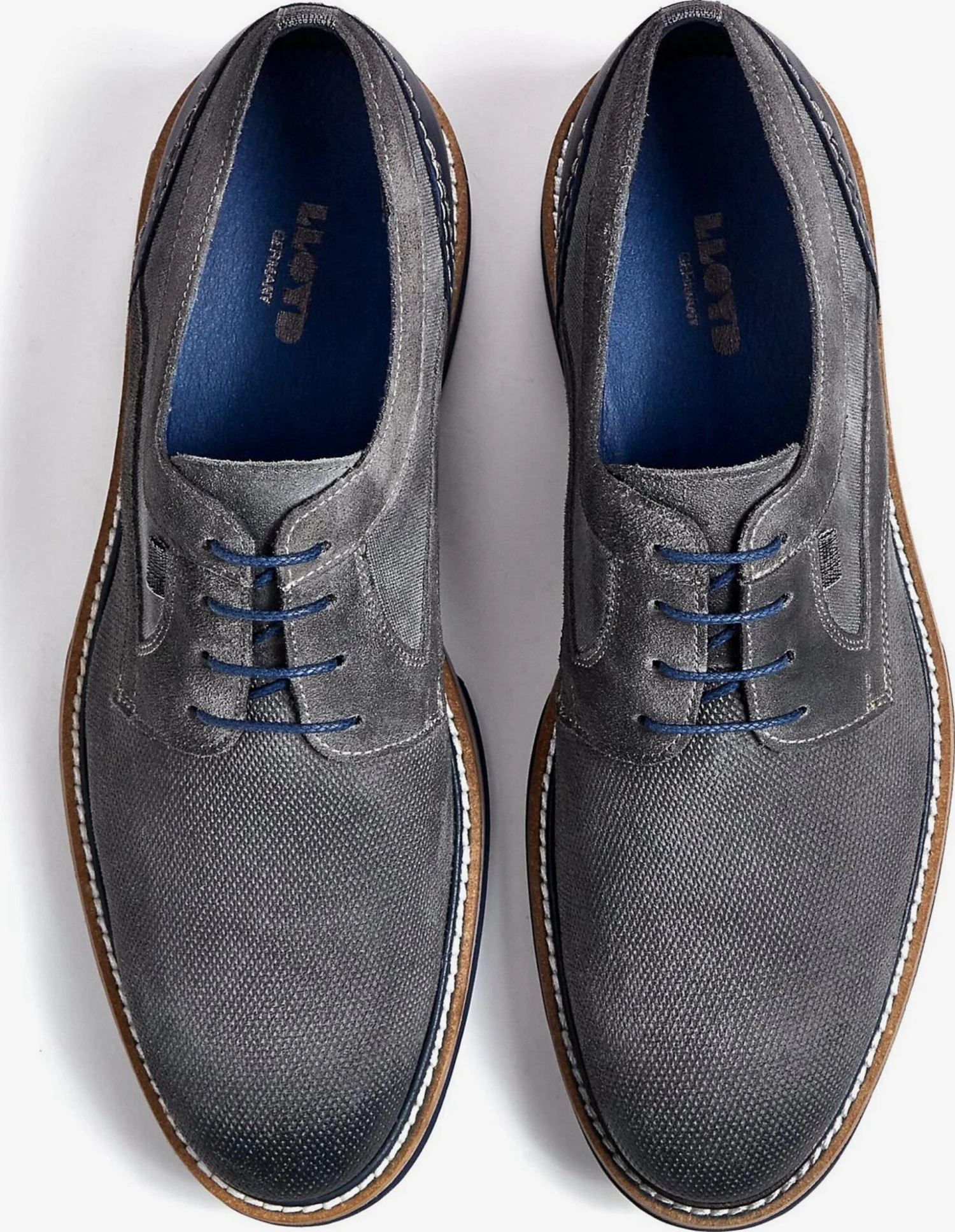 Lloyd Nette Schoenen Veterschoen Darris Heren Grijs 6 Lloyd Nette Schoenen Veterschoen Darris Heren Grijs - Afbeelding 4