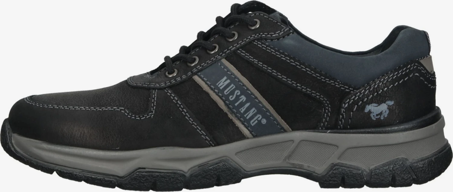 Mustang Sportieve Veterschoenen Sportieve Veterschoen Heren Zwart 4 Mustang Sportieve Veterschoenen Sportieve Veterschoen Heren Zwart - Afbeelding 2