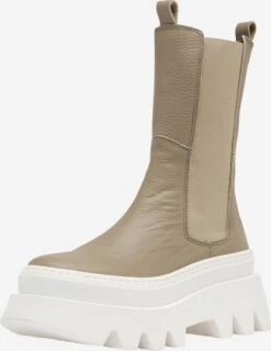 Enkellaarsjes Chelsea Boots Abubea Dames Donkerbeige