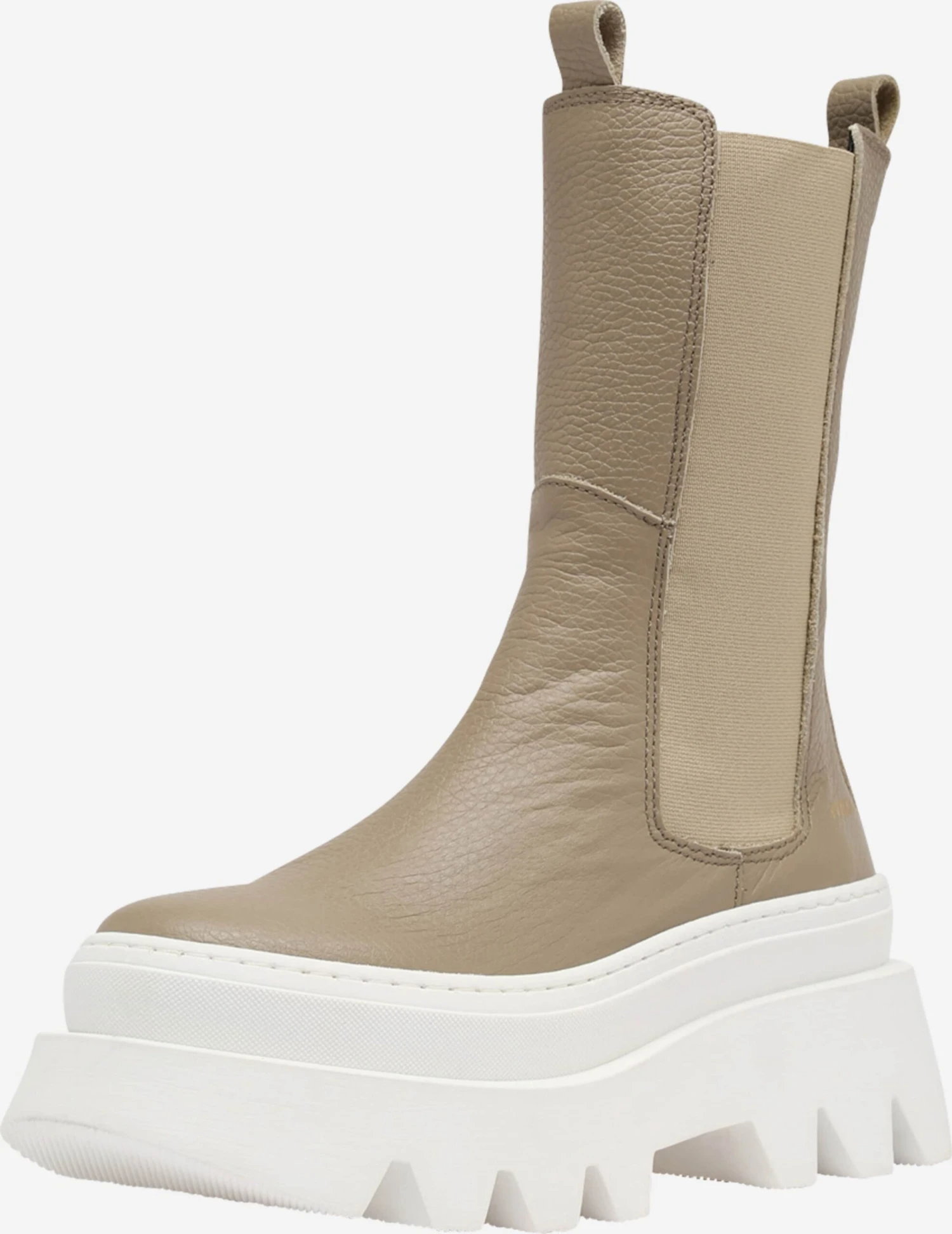 Enkellaarsjes Chelsea Boots Abubea Dames Donkerbeige 3 Enkellaarsjes Chelsea Boots Abubea Dames Donkerbeige