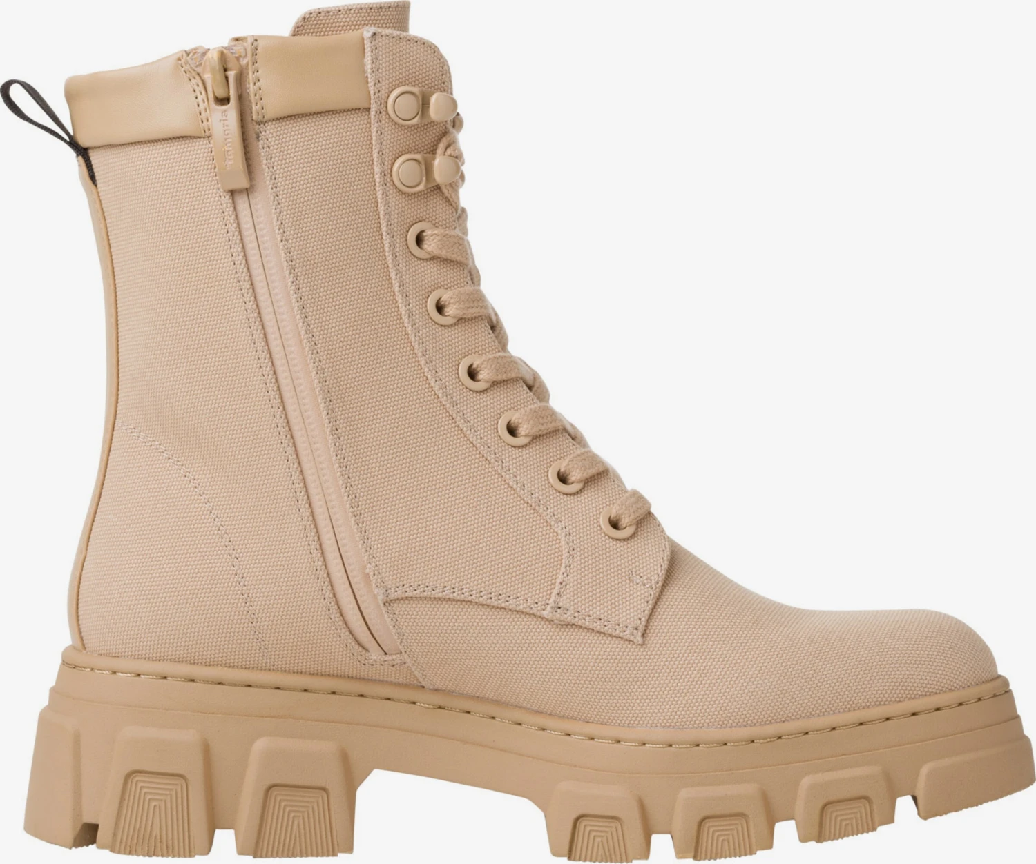 Tamaris Enkellaarsjes Veterlaarsjes Dames Beige 5 Tamaris Enkellaarsjes Veterlaarsjes Dames Beige - Afbeelding 3